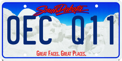 SD license plate 0ECQ11