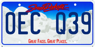 SD license plate 0ECQ39