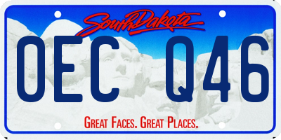 SD license plate 0ECQ46