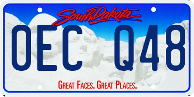 SD license plate 0ECQ48
