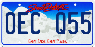 SD license plate 0ECQ55