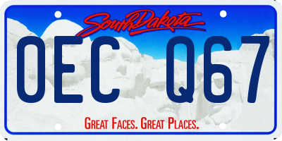SD license plate 0ECQ67