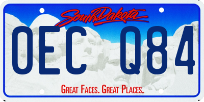 SD license plate 0ECQ84