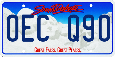 SD license plate 0ECQ90