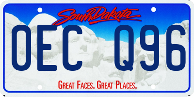 SD license plate 0ECQ96