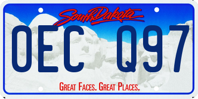SD license plate 0ECQ97
