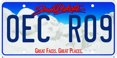 SD license plate 0ECR09