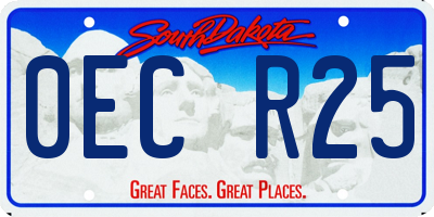 SD license plate 0ECR25