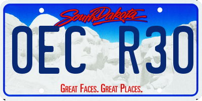 SD license plate 0ECR30