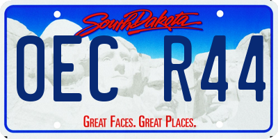 SD license plate 0ECR44