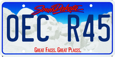 SD license plate 0ECR45