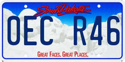 SD license plate 0ECR46