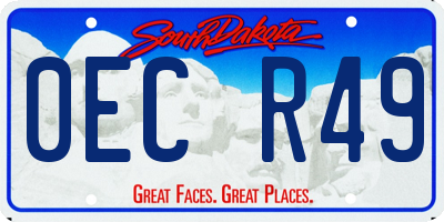 SD license plate 0ECR49