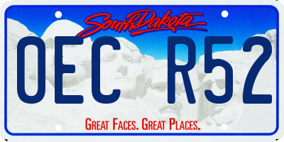 SD license plate 0ECR52