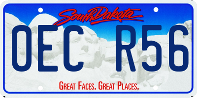 SD license plate 0ECR56
