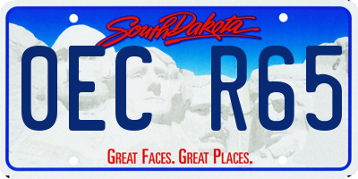 SD license plate 0ECR65