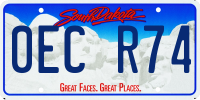 SD license plate 0ECR74
