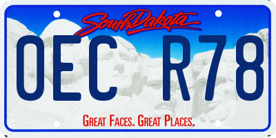 SD license plate 0ECR78