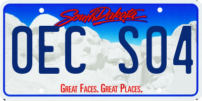 SD license plate 0ECS04