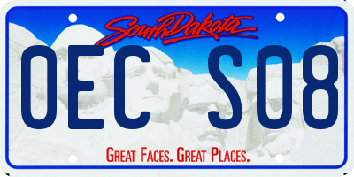 SD license plate 0ECS08