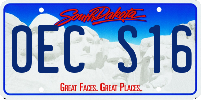 SD license plate 0ECS16