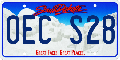 SD license plate 0ECS28