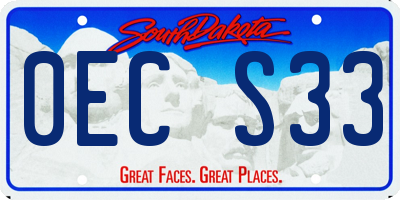 SD license plate 0ECS33