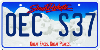 SD license plate 0ECS37