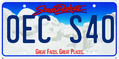 SD license plate 0ECS40