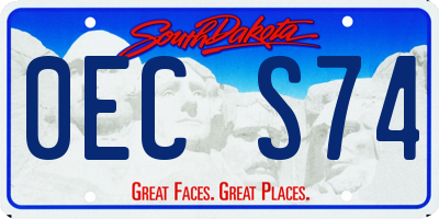 SD license plate 0ECS74