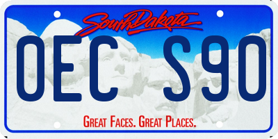 SD license plate 0ECS90