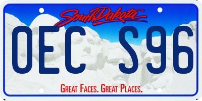 SD license plate 0ECS96
