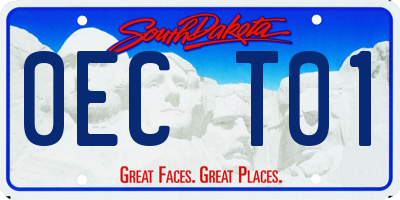 SD license plate 0ECT01