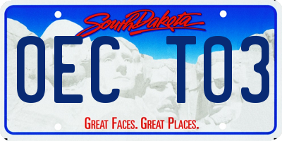 SD license plate 0ECT03