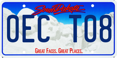 SD license plate 0ECT08