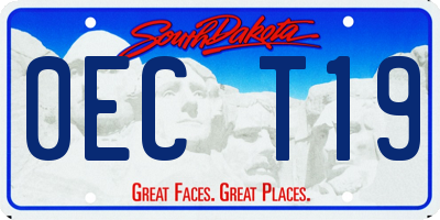 SD license plate 0ECT19