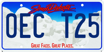 SD license plate 0ECT25