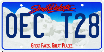 SD license plate 0ECT28