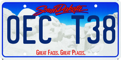 SD license plate 0ECT38