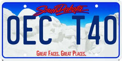 SD license plate 0ECT40
