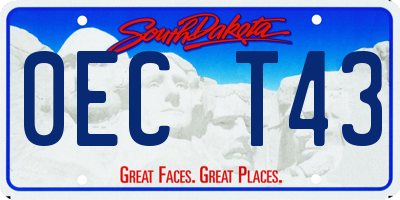 SD license plate 0ECT43