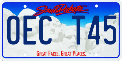 SD license plate 0ECT45