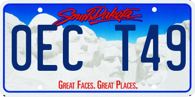 SD license plate 0ECT49