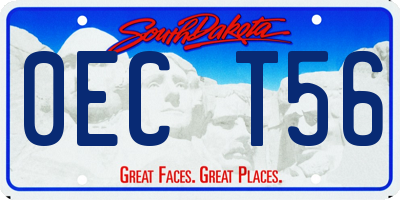 SD license plate 0ECT56