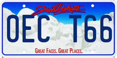 SD license plate 0ECT66
