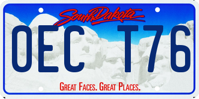 SD license plate 0ECT76