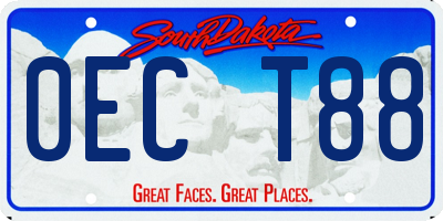 SD license plate 0ECT88