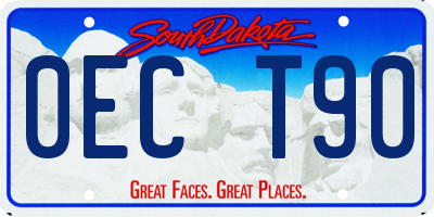 SD license plate 0ECT90