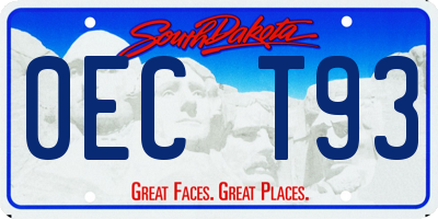 SD license plate 0ECT93