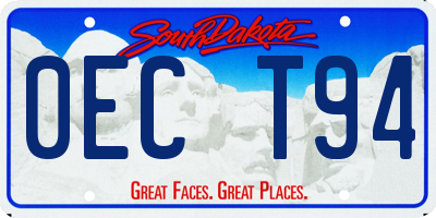 SD license plate 0ECT94